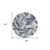 8' Blue Round Geometric Washable Indoor Outdoor Area Rug - Blue