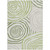 9' X 12' Artichoke Green And Fern Green Abstract Washable Indoor Outdoor Area Rug