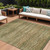10' X 14' Fern Green And Taupe Abstract Washable Indoor Outdoor Area Rug