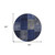 8' Navy Blue And Denim Blue Round Patchwork Washable Indoor Outdoor Area Rug - 608219098681