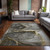 10' X 14' Gray and Gold Abstract Washable Non Skid Indoor Outdoor Area Rug - Gray, Gold