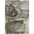 10' X 14' Gray and Gold Abstract Washable Non Skid Indoor Outdoor Area Rug - Gray, Gold