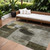 9' X 12' Taupe Gray And Charcoal Geometric Washable Indoor Outdoor Area Rug