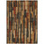 9' X 12' Coffee And Brown Striped Washable Indoor Outdoor Area Rug