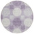 8' Purple And Ivory Round Geometric Washable Indoor Outdoor Area Rug - 608219149406