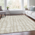 8' X 10' Beige And Ivory Abstract Washable Indoor Outdoor Area Rug