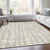 8' X 10' Beige And Ivory Abstract Washable Indoor Outdoor Area Rug
