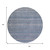 8' Blue And Sky Blue Round Striped Washable Indoor Outdoor Area Rug