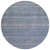 8' Blue And Sky Blue Round Striped Washable Indoor Outdoor Area Rug