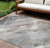 8' X 10' Taupe And Gray Striped Washable Indoor Outdoor Area Rug