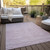 8' X 10' Blush Pink And Beige Striped Washable Indoor Outdoor Area Rug