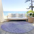 8' Plum And Purple Round Abstract Washable Indoor Outdoor Area Rug