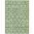 9' X 12' Green And Gray Floral Washable Indoor Outdoor Area Rug - Green, Gray