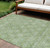 9' X 12' Green And Gray Floral Washable Indoor Outdoor Area Rug - Green, Gray