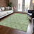 9' X 12' Green And Gray Floral Washable Indoor Outdoor Area Rug - Green, Gray