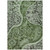 8' X 10' Olive Green Charcoal And Gray Floral Medallion Washable Indoor Outdoor Area Rug
