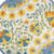 8' X 8' Blue Yellow And White Round Toile Non Skid Indoor Outdoor Area Rug - 606114455349