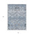 10' X 14' Sky Blue And Denim Blue Floral Washable Indoor Outdoor Area Rug Transitional Style - Sky Blue, Denim Blue Color