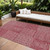 10' X 14' Red And Ivory Geometric Washable Indoor Outdoor Area Rug Transitional Style - Red, Ivory Color