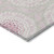 8' X 10' Pink Blush And Ivory Floral Medallion Washable Indoor Outdoor Area Rug