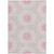8' X 10' Pink Blush And Ivory Floral Medallion Washable Indoor Outdoor Area Rug