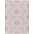 8' X 10' Pink Blush And Ivory Floral Medallion Washable Indoor Outdoor Area Rug