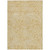 9' X 12' Gold And Ivory Abstract Washable Indoor Outdoor Area Rug Transitional Style - Gold, Ivory Color