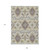 9' X 12' Ivory Brown And Green Oriental Washable Indoor Outdoor Area Rug