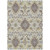 9' X 12' Ivory Brown And Green Oriental Washable Indoor Outdoor Area Rug