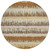 8' Brown Beige And Ivory Round Striped Washable Indoor Outdoor Area Rug Transitional Style - Brown, Beige, Ivory Color