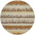 8' Brown Beige And Ivory Round Striped Washable Indoor Outdoor Area Rug Transitional Style - Brown, Beige, Ivory Color