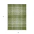 9' X 12' Green Black And Ivory Plaid Washable Indoor Outdoor Area Rug