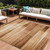10' X 14' Rust And Ivory Striped Washable Indoor Outdoor Area Rug