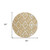 8' Gold And Ivory Round Geometric Washable Indoor Outdoor Area Rug - Gold, Ivory