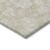 10' X 14' Beige Tan And Ivory Floral Washable Indoor Outdoor Area Rug
