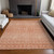 9' X 12' Salmon Gold And Ivory Tribal Washable Indoor Outdoor Area Rug