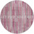 8' Blush And Ivory Round Striped Washable Indoor Outdoor Area Rug - Blush, Ivory