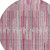 8' Blush And Ivory Round Striped Washable Indoor Outdoor Area Rug - Blush, Ivory
