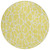 8' Yellow And Ivory Round Geometric Washable Indoor Outdoor Area Rug Transitional Style - Yellow, Ivory Color