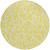 8' Yellow And Ivory Round Geometric Washable Indoor Outdoor Area Rug Transitional Style - Yellow, Ivory Color