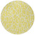 8' Yellow And Ivory Round Geometric Washable Indoor Outdoor Area Rug Transitional Style - Yellow, Ivory Color