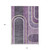 10' X 14' Purple and Black Abstract Washable Indoor Outdoor Area Rug
