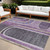 10' X 14' Purple and Black Abstract Washable Indoor Outdoor Area Rug
