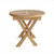 20" Natural Rounded Solid Wood Folding Outdoor Side Table