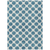 9' X 12' Teal Blue And Ivory Polka Dot Washable Indoor Outdoor Area Rug