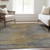 8' X 10' Brown Gold And Taupe Abstract Washable Indoor Outdoor Area Rug