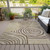 8' X 10' Brown Taupe And Beige Abstract Washable Indoor Outdoor Area Rug - Brown, Taupe, Beige