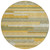 8' Gold Wheat And Ivory Round Striped Washable Indoor Outdoor Area Rug - Gold, Wheat, Ivory