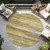 8' Gold Wheat And Ivory Round Striped Washable Indoor Outdoor Area Rug - Gold, Wheat, Ivory