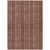 8' X 10' Blush Burgundy And Pink Striped Washable Indoor Outdoor Area Rug